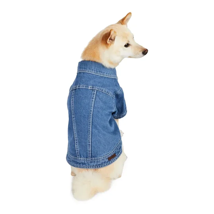 Reddy Denim Jacket for Dogs, Medium, Dark Wash