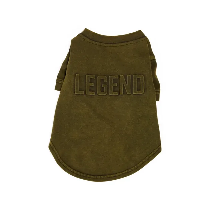 Reddy Embossed Legend Dog Tee, X-Small, Green