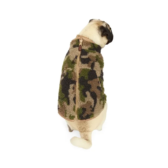Reddy Faux-Shearling Reversible Vest for Dogs, Small, Green