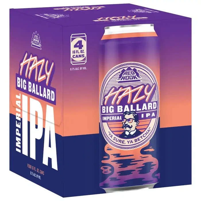 Redhook Brewery Redhook Hazy Big Ballard Imperial IPA, 16oz. 4 Pack Cans