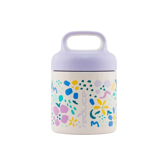 Reduce Abstract Flowers Handled Food Jar