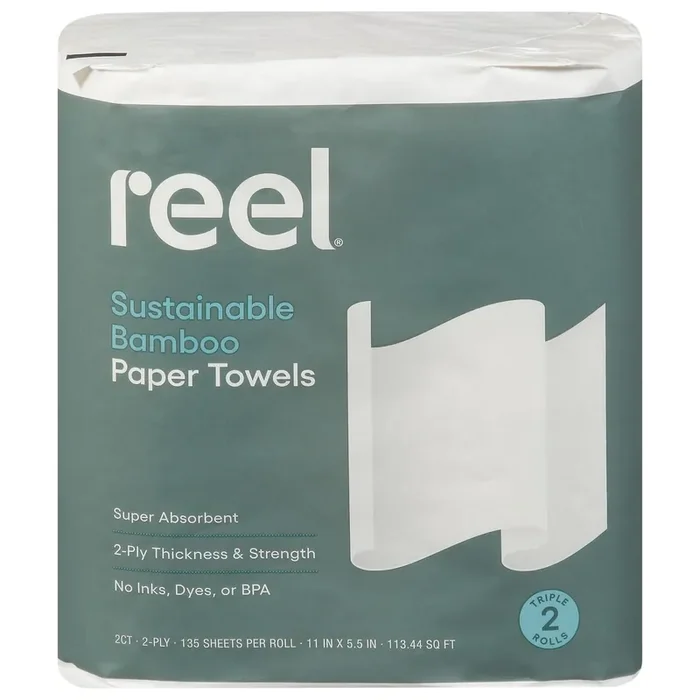 Reel Premium Bamboo Paper Towels 2ct – 2 RL