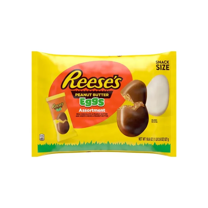 Reese‘s Assorted Flavored Snack Size Peanut Butter Eggs, Easter Candy Bag, 18.6 oz