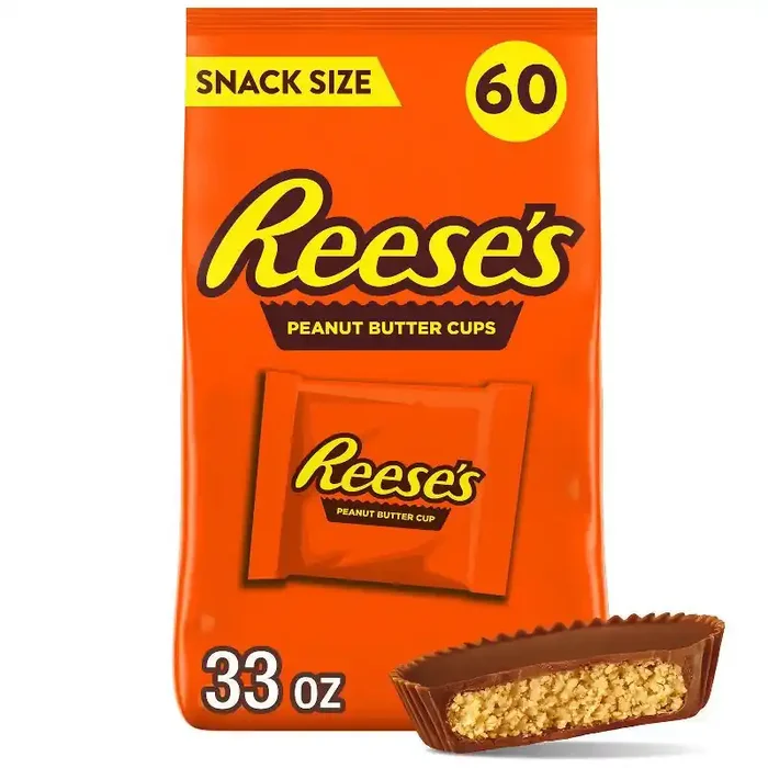 Reese‘s Milk Chocolate Peanut Butter Cups Snack Size Candy – 33oz