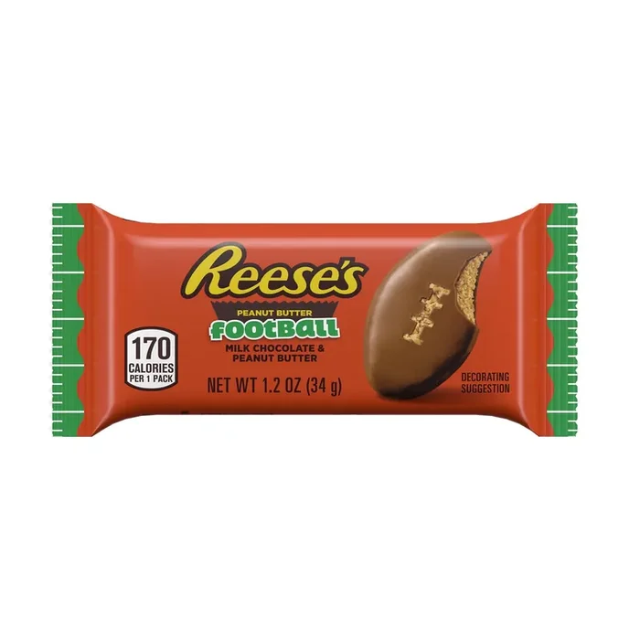 Reese‘s Milk Chocolate Peanut Butter Football, Candy Pack, 1.2 oz