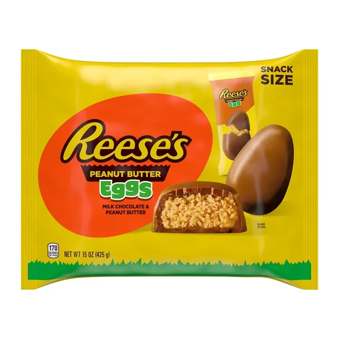 Reese‘s Milk Chocolate Snack Size Peanut Butter Eggs, Easter Candy Bag, 15 oz