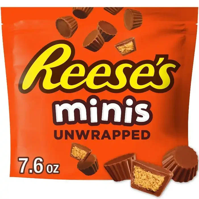 Reese‘s Minis Milk Chocolate Unwrapped Peanut Butter Cups Candy – 7.6oz