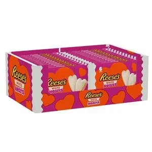Reese‘s White Creme And Peanut Butter Hearts, Valentine‘s Day Candy, Bulk, 7.2 Oz, Packs (24 Count)