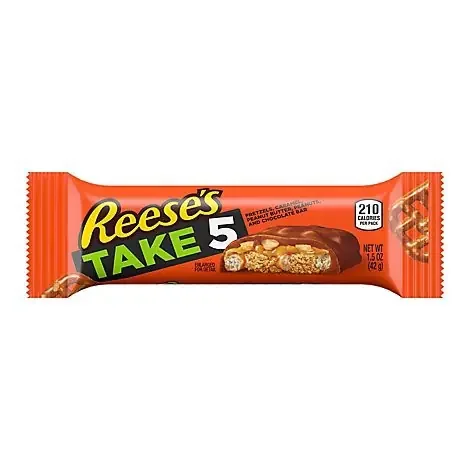 Reeses Take 5 Pretzel Peanut And Chocolate Candy Bar – 1.5 Oz