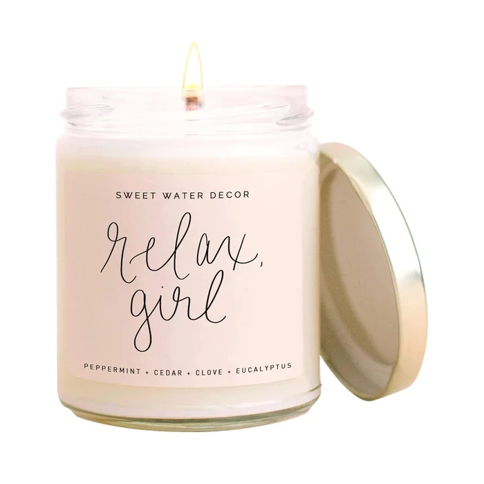 Relax, Girl Soy Candle | Sweet Water Decor