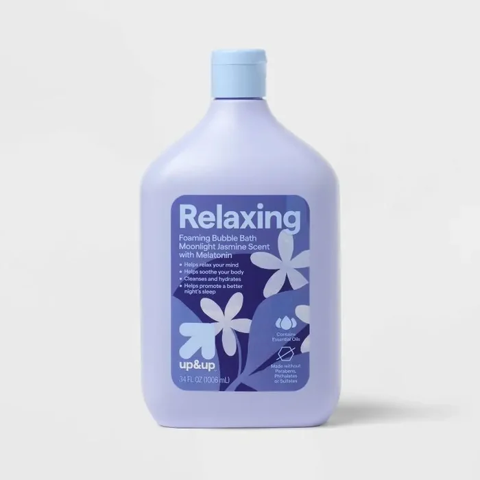 Relaxing Foaming Bubble Bath – Moonlight Jasmine Scent with Melatonin – 34oz – up&up™