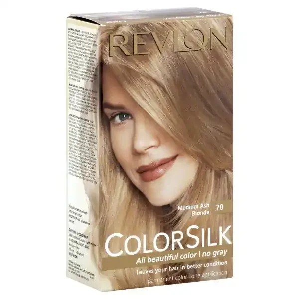 Revlon Color Silk Beautiful Color Permanent Hair Color Ammonia Free 70 Medium Ash Blonde