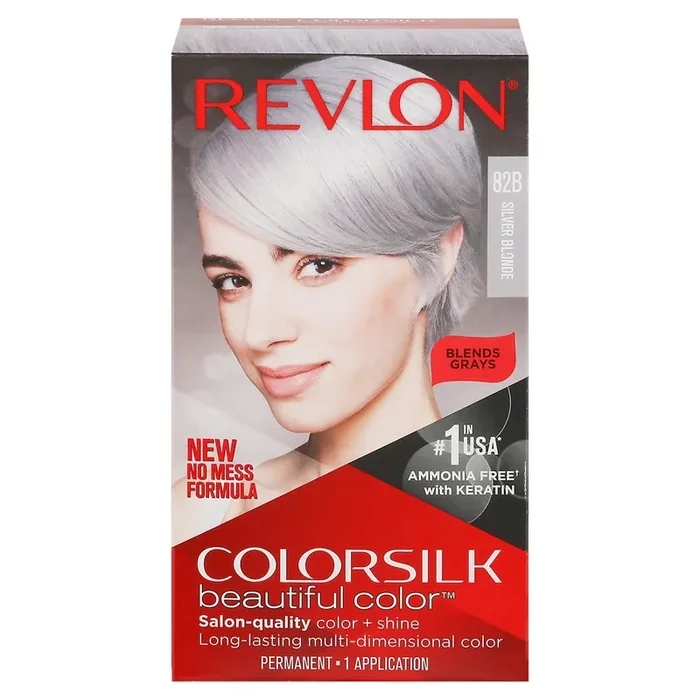 Revlon ColorSilk Beautiful Color Silver Blonde 82B Permanent Hair Color 1 ea