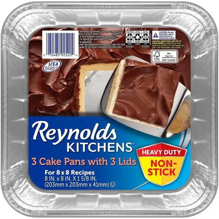 Reynolds Disposable Bakeware Non-Stick Pans with Lids – 3ct