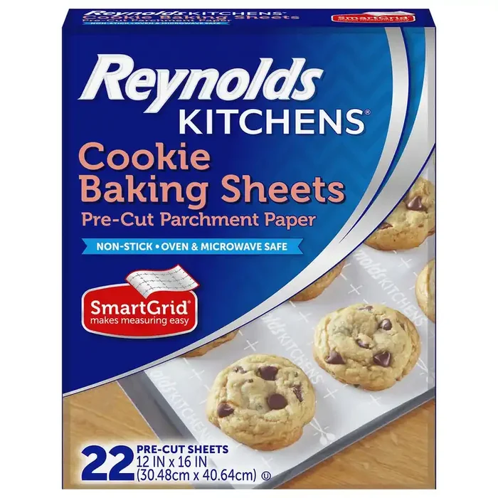 Reynolds Kitchens Cookie Baking Sheets Pre-Cut Parchment Paper 22 ct Box