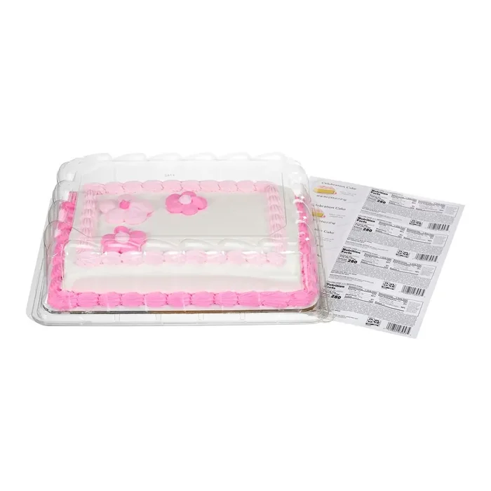 Rich‘s Celebration Yellow Cake with Whipped Icing & Pink Flowers 38 oz