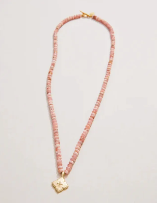 Richmond Hill Beaded Necklace 17.5″ Pink – Spartina