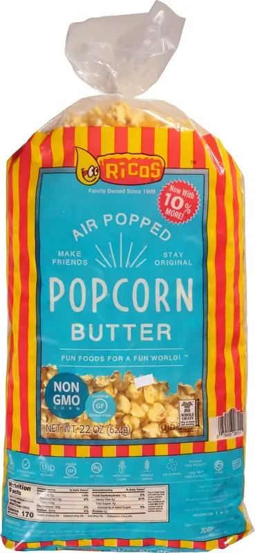 Rico‘s Air Popped Butter Popcorn 22 oz