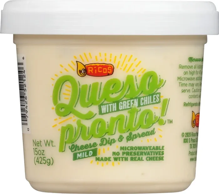 Rico‘s Queso Pronto Mild Cheese with Green Chiles Dip & Spread 15 oz