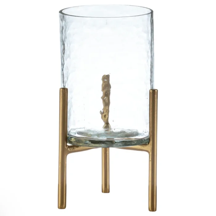 Riley Hammered Glass Hurricanes