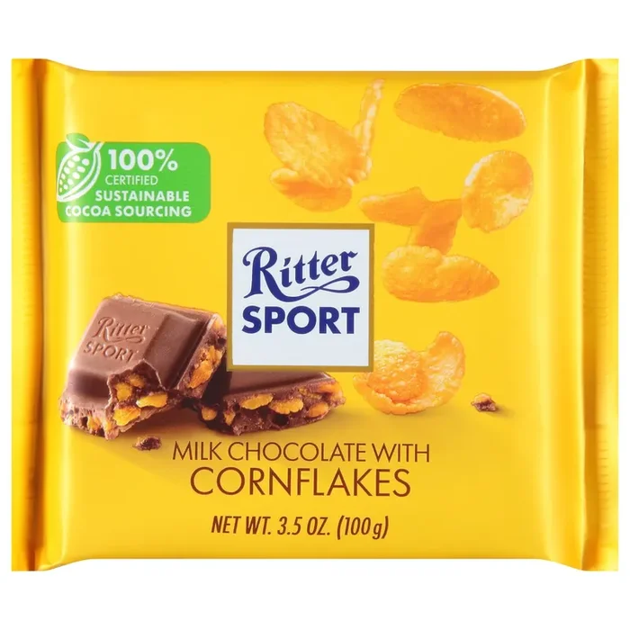 Ritter Sport Milk Chocolate with Cornflakes 3.5 oz