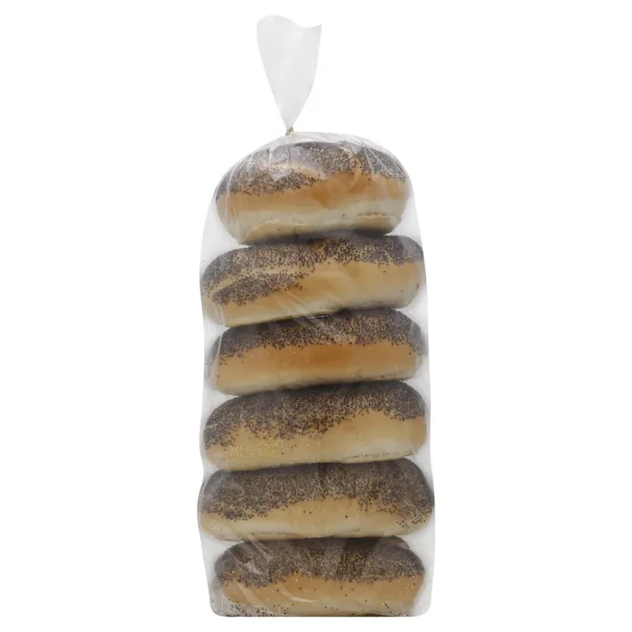 Roche Bros. Weighted Bakery Bagels Poppy Seed – 6 Count