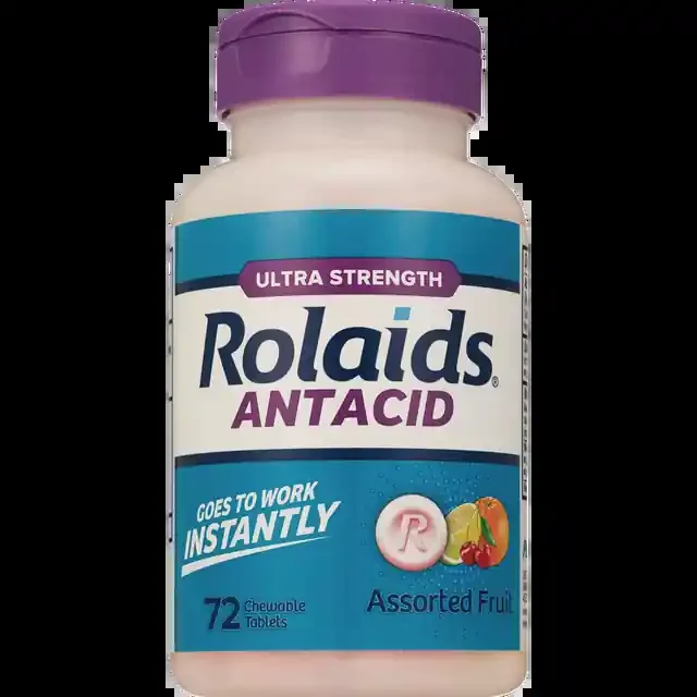 Rolaids Ultra Strength Antacid, 72 Chewable Tablets, Assorted Fruit, Ultra Strength Heartburn Relief
