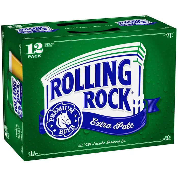 Rolling Rock Extra Pale Beer, 12 Pack 12 FL OZ Cans