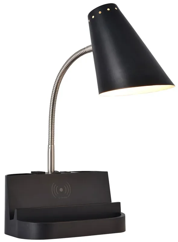 Room & Retreat CATCH-ALL TABLE LAMP BLACK