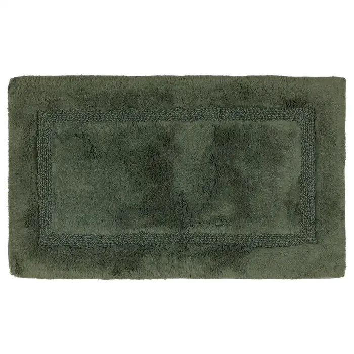 Room & Retreat Cotton Border Bath Mat Green 20″ x 34″