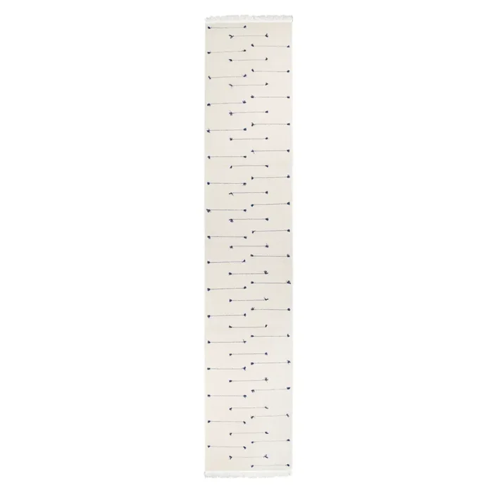 Room & Retreat Stripe Bars XL Runner Natural Navy, 14 x 96 in