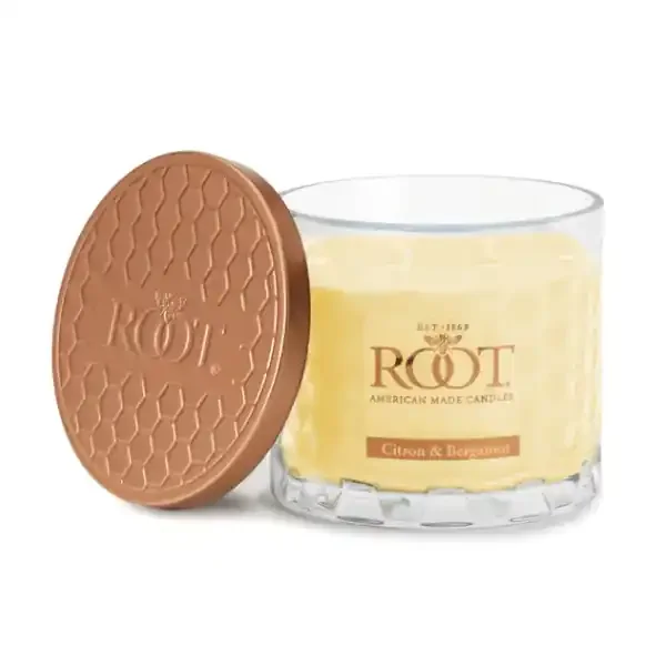 Root Candles Citron & Bergamot Filled Honeycomb Jar – 12 Oz