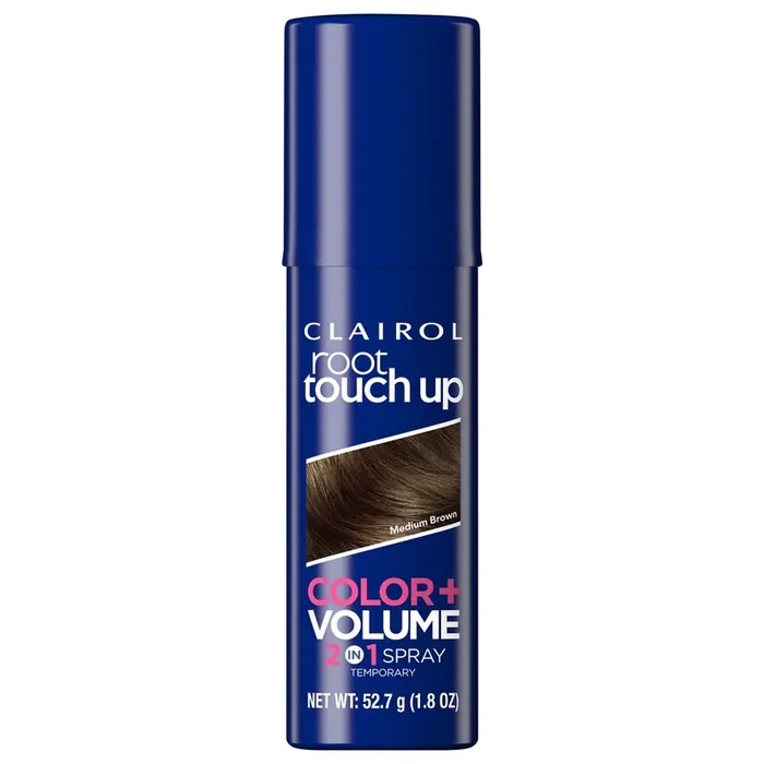 Root Touch-Up Medium Brown Temporary 2 in 1 Color + Volume Spray 1.8 oz