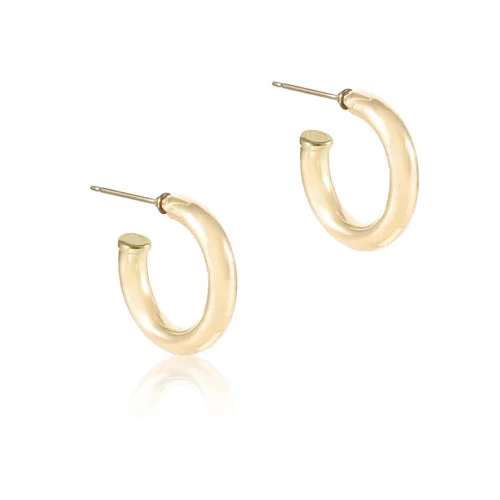 round gold 1″ post hoop – 4mm