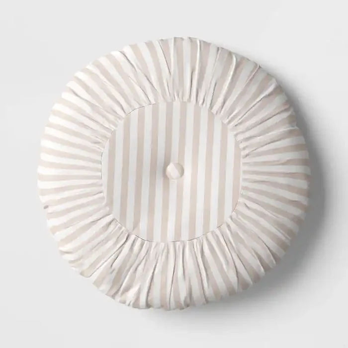 Round Stripe Pillow Natural/White – Threshold™