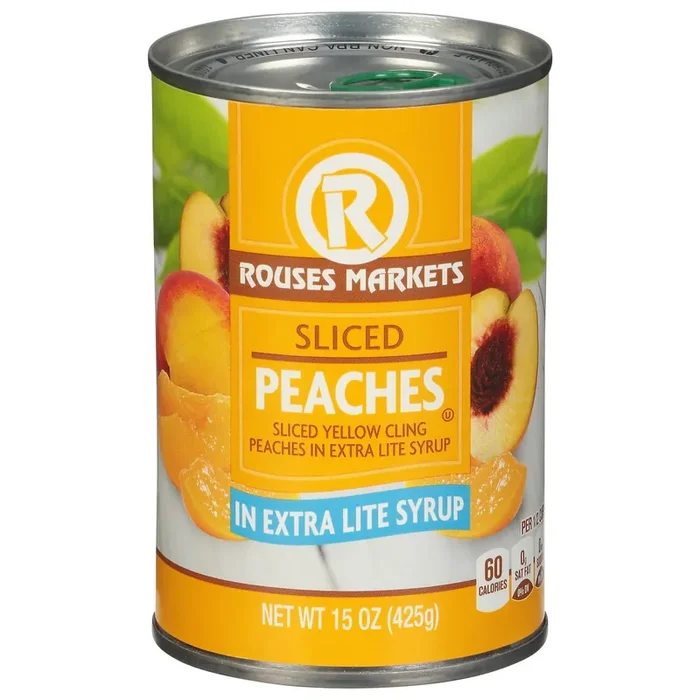 Rouses Markets In Extra Lite Syrup Slices Peaches 15 oz