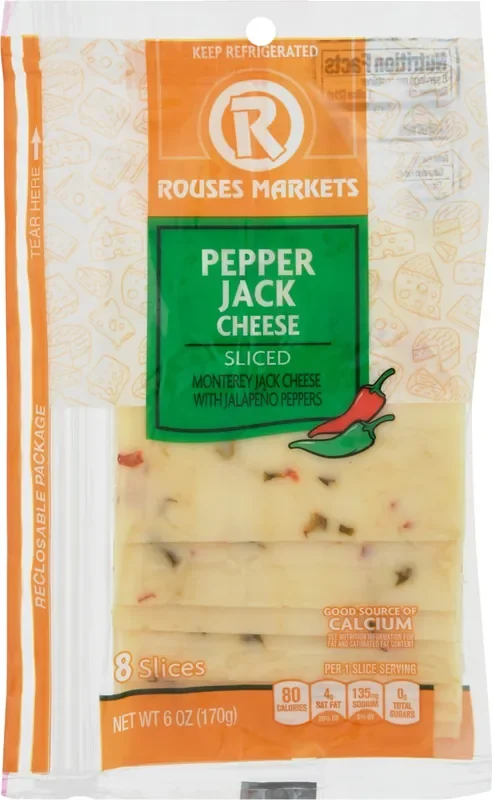 Rouses Markets Pepper Jack Sliced Cheese 8 Slices