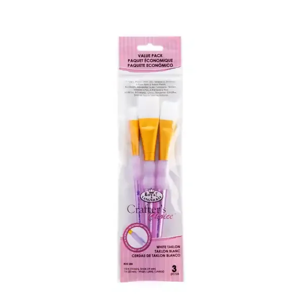 Royal & Langnickel Crafter‘s Choice White Taklon Wash Brush Set