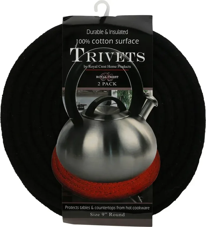 Royal Crest 2 Pack Size 9 Inch Round Trivets 2 ea