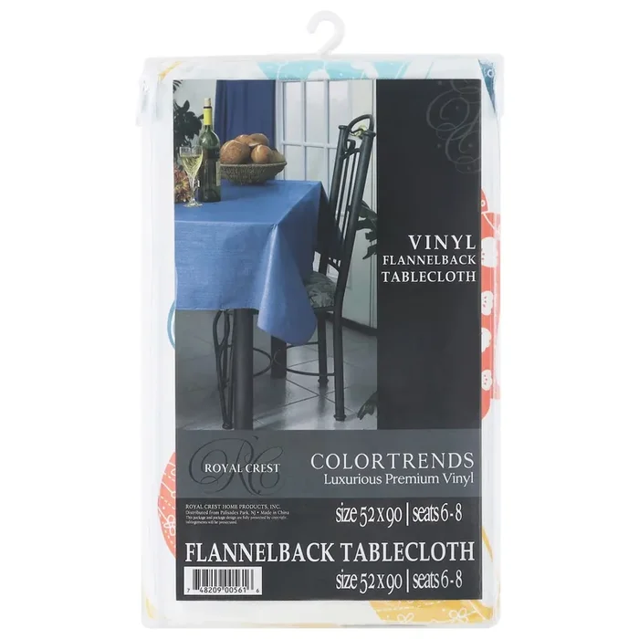 Royal Crest Color Trends Vinyl Flannelback Tablecloth 1 Each