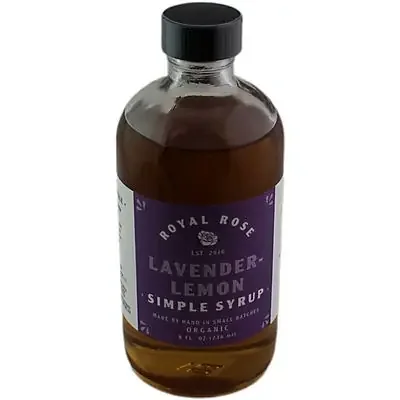 Royal Rose Lavender Lemon Simple Syrup – 8 oz