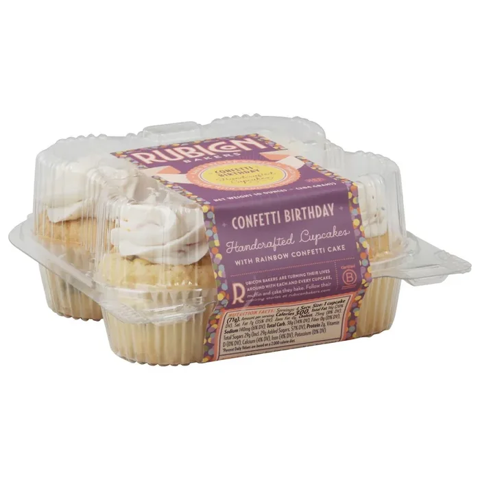 Rubicon Bakers Confetti Birthday Handcrafted Cupcakes 10 oz