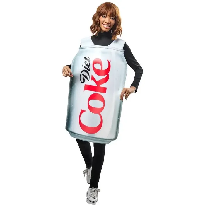 Rubies Adult Diet Coke Halloween Costume Sandwich Board Silver One Size