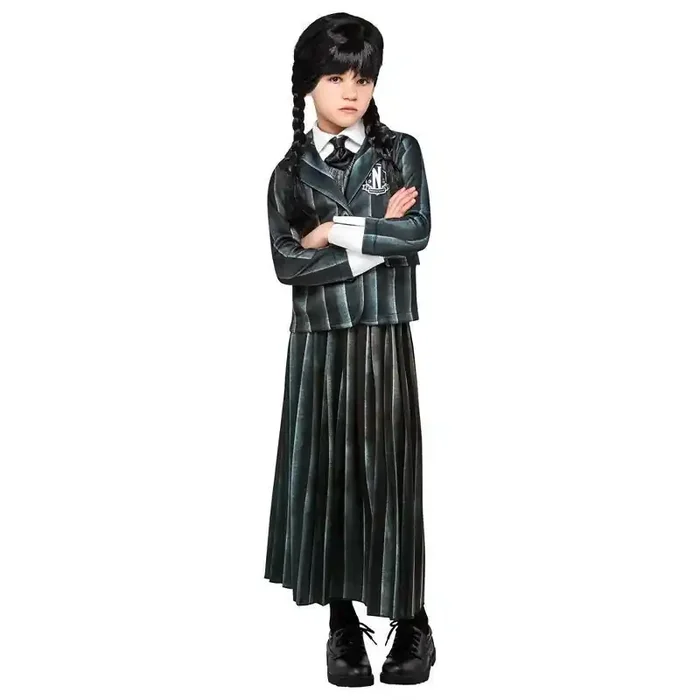 Rubies Wednesday Nevermore Uniform Halloween Costume L Includes Shirt, Jacket, Tie & Skirt