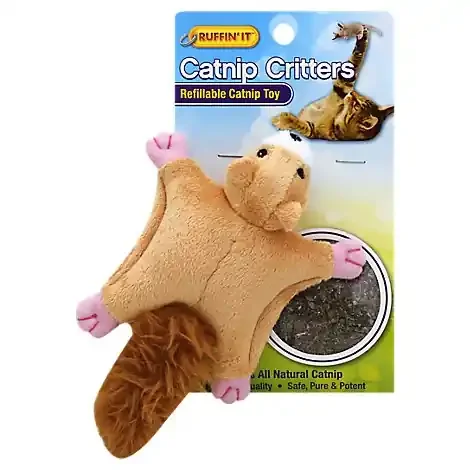 Ruffin It Catnip Toy Critters Refillable Pack – Each