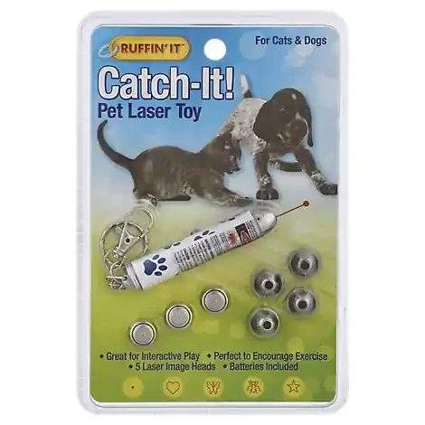 Ruffin It Pet Laser Toy Catch-It Pack – Each