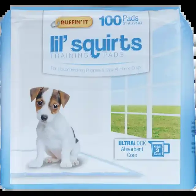 Ruffin‘ It Ruffin‘it Lil‘ Squirts Training Pads Floor Protection Pads (100/pkg)