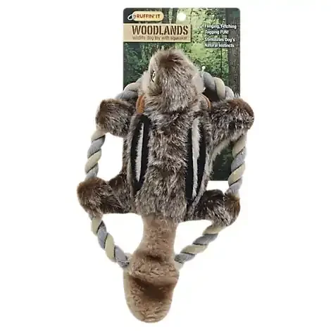 Ruffin It Woodlands Plush Chipmunk Rope Ring Tosser – Ea