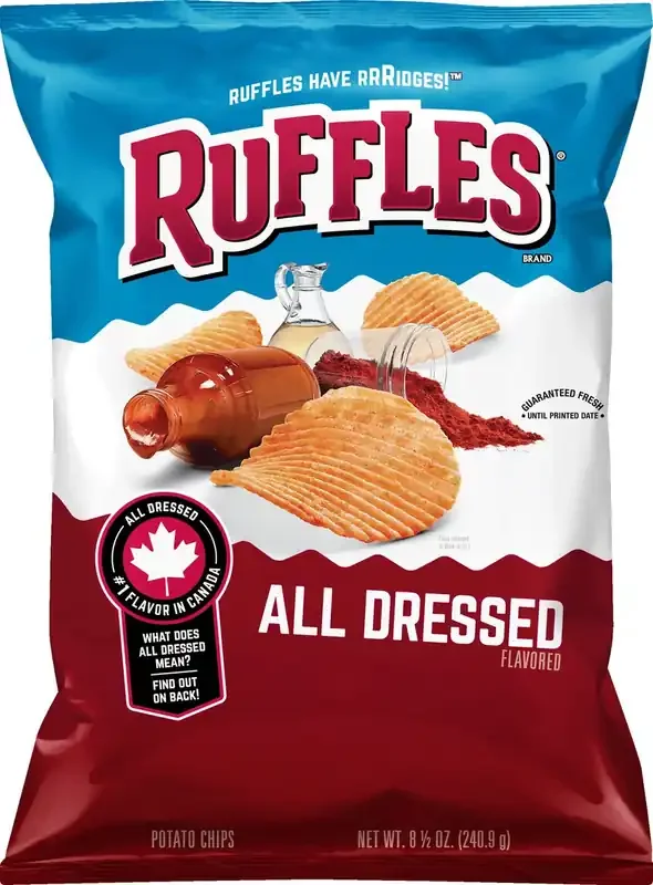 Ruffles All Dressed Flavored Potato Chips 8.5 oz