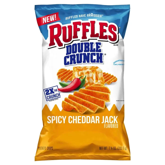 Ruffles Double Crunch Spicy Cheddar Jack Potato Chips